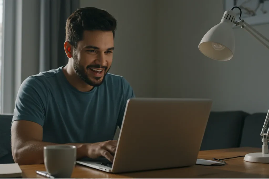 Passagens Aéreas mais baratas de Madrugada é Vantajoso? Mito ou Verdade? 1 Homem usando o computador para avaliar suas finanças