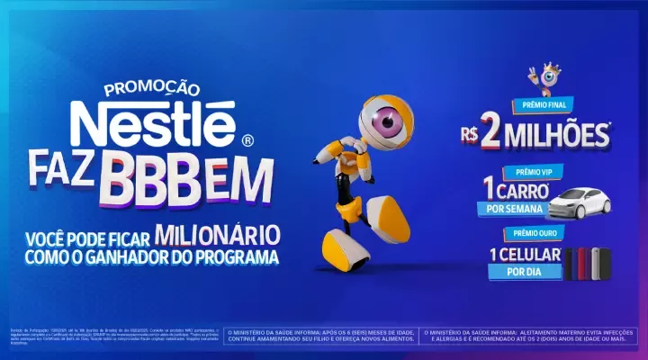 Promoção Nestlé 2025 - PIX na conta ou carros zero na garagem. 