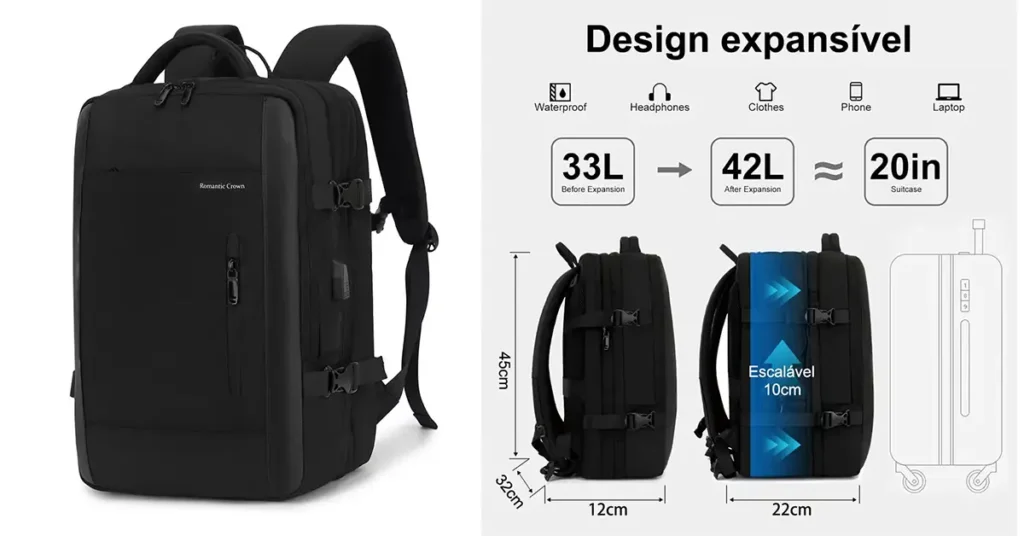 Mochila Impermeável Reforçada para Notebook